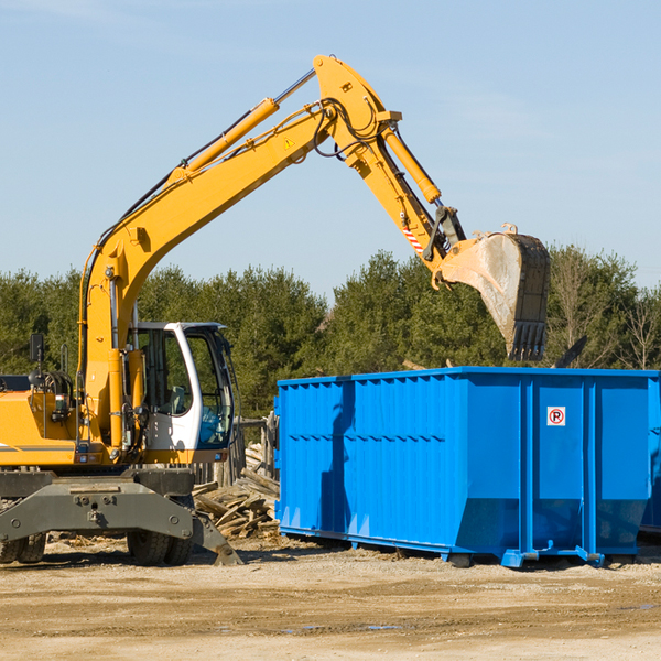 what size residential dumpster rentals are available in Hollis